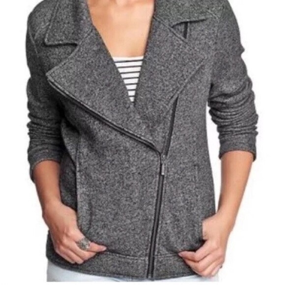 Catherine Malandrino Runway Zipper Moto Jacket L - Picture 1 of 10